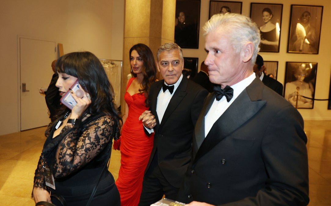 Amal Clooney and George Clooney at the 2026 Golden Globes