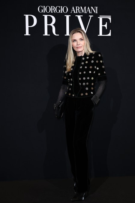 Michelle Pfeiffer attends Giorgio Armani Priv&eacute; fashion show