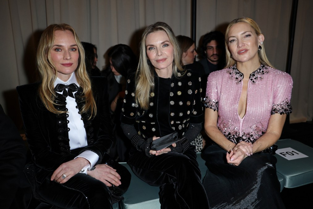 Diane Kruger, Michelle Pfeiffer, and Kate Hudson attend a fashion show