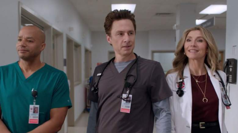 Scrubs revival stars Donald Faison, Zach Braff, and Sarah Chalke