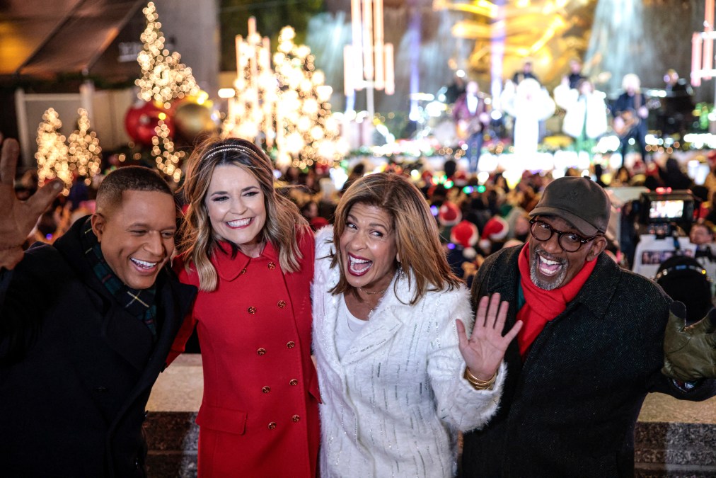 (L-R) Broadcasters Craig Melvin, Savannah Guthrie, Hoda Kotb and Al Roker