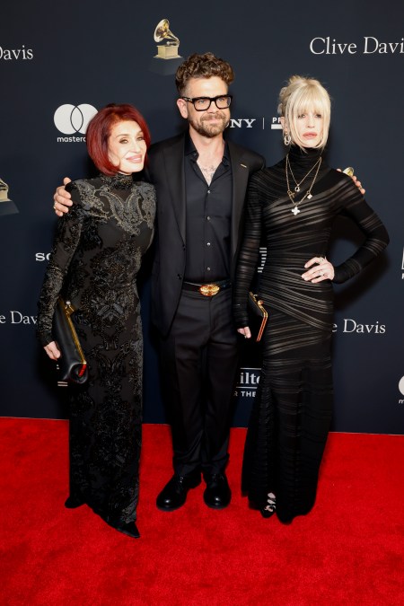 Sharon Osbourne, Jack Osbourne, and Kelly Osbourne attend the 68th GRAMMY Awards Pre-GRAMMY Gala