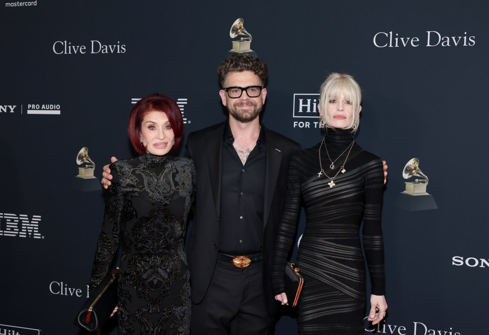Sharon Osbourne, Jack Osbourne, and Kelly Osbourne attend the 68th GRAMMY Awards Pre-GRAMMY Gala