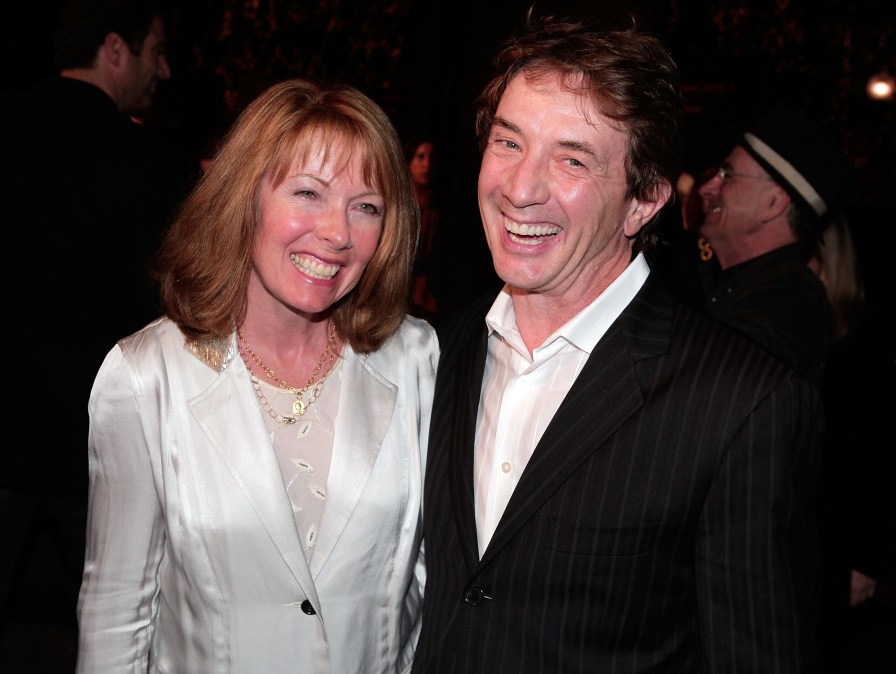 Actors Nancy Dolman (L) and Martin Short 