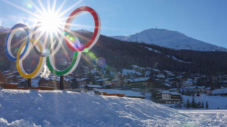 The olympic rings are seen prior to the Milano Cortina 2026 Winter Olympics on January 31, 2026 in Livigno, Italy.