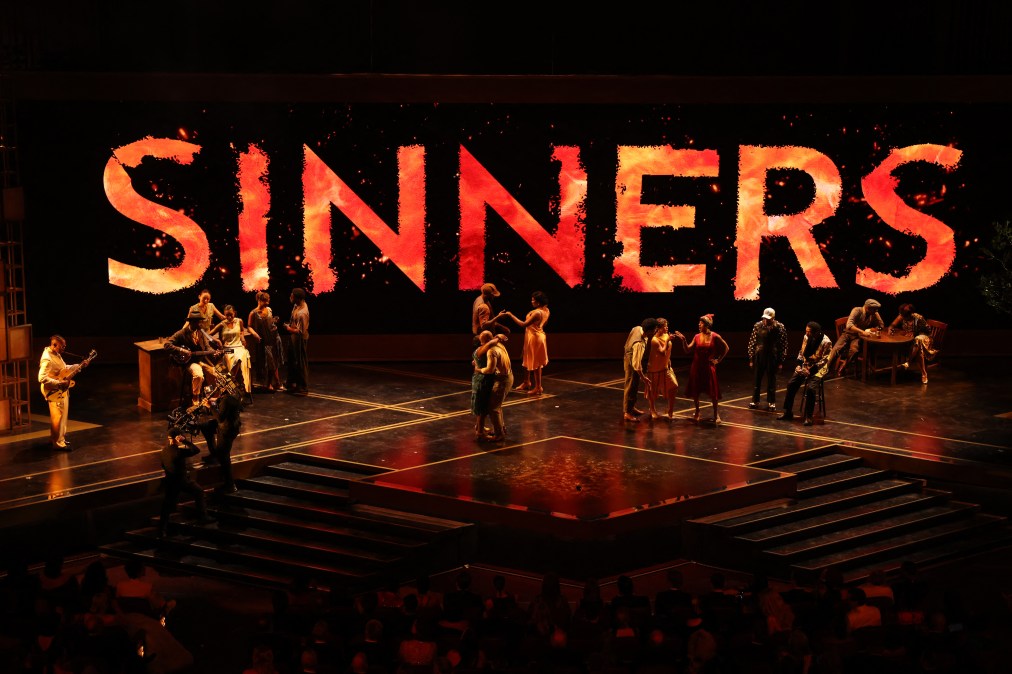 Performers dance onstage as the movie "Sinners" is presented during the 98th Annual Academy Awards