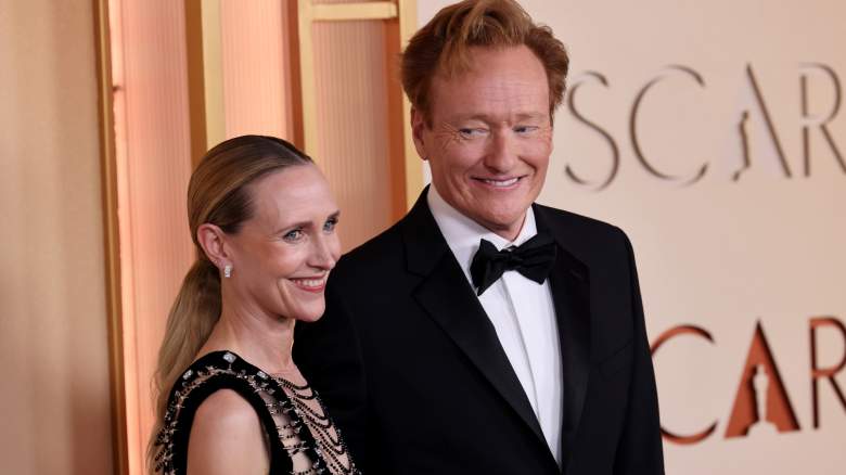Liza Powel O'Brien and Conan O'Brien at the 2026 Oscars