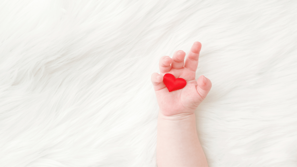 baby hand with heart