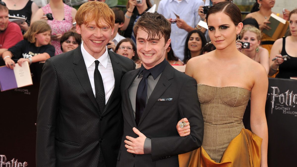 Rupert Grint, Daniel Radcliffe and Emma Watson attend the New York premiere of &ldquo;Harry Potter and the Deathly Hallows: Part 2&rdquo;
