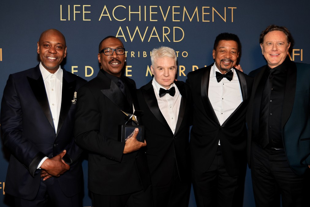 Dave Chappelle, Eddie Murphy, Mike Myers, Robert Townsend, and Judge Reinhold 