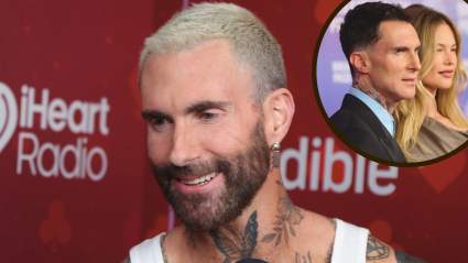 Adam Levine Debuts Freshly Shaved Face on Red Carpet with Wife Behati Prinsloo: PHOTOS