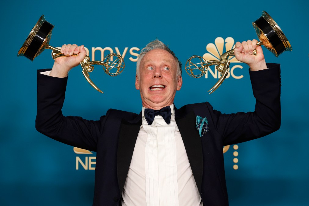 Mike White poses in the press room during the 74th Primetime Emmys.