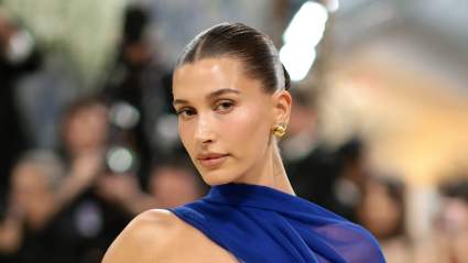 Hailey Bieber Is a Vision in Blue at the 2026 Met Gala