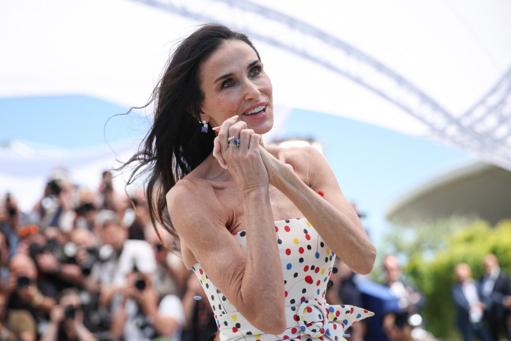US actress and producer Demi Moore poses during a photocall of the members of the jury