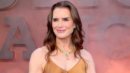 Brooke Shields, 61, Flaunts Her Incredible Figure in Curve-Hugging Glossy Midi Dress