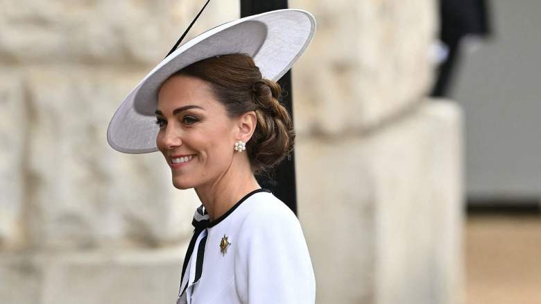 Britain's Catherine, Princess of Wales, arrives to Horse Guards Parade for the King's Birthday Parade "Trooping the Colour" in London on June 15, 2024. Catherine, Princess of Wales, is making a tentative return to public life for the first time since being diagnosed with cancer, attending the Trooping the Colour military parade in central London