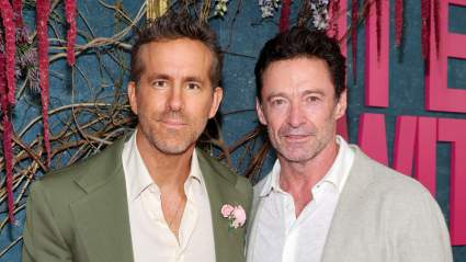 Hugh Jackman Chugs Beer Out of Someone’s Shoe & Ryan Reynolds Follows Suit (VIDEO)