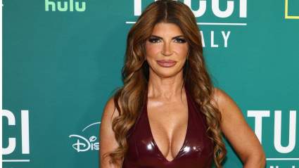 Teresa Giudice Turns Heads in a Sleek Little Black Dress and Bold Red Lip