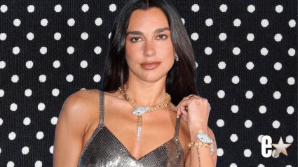 Dua Lipa, 30, Rocks Plunging Polka-Dot Dress With Sporty Twist
