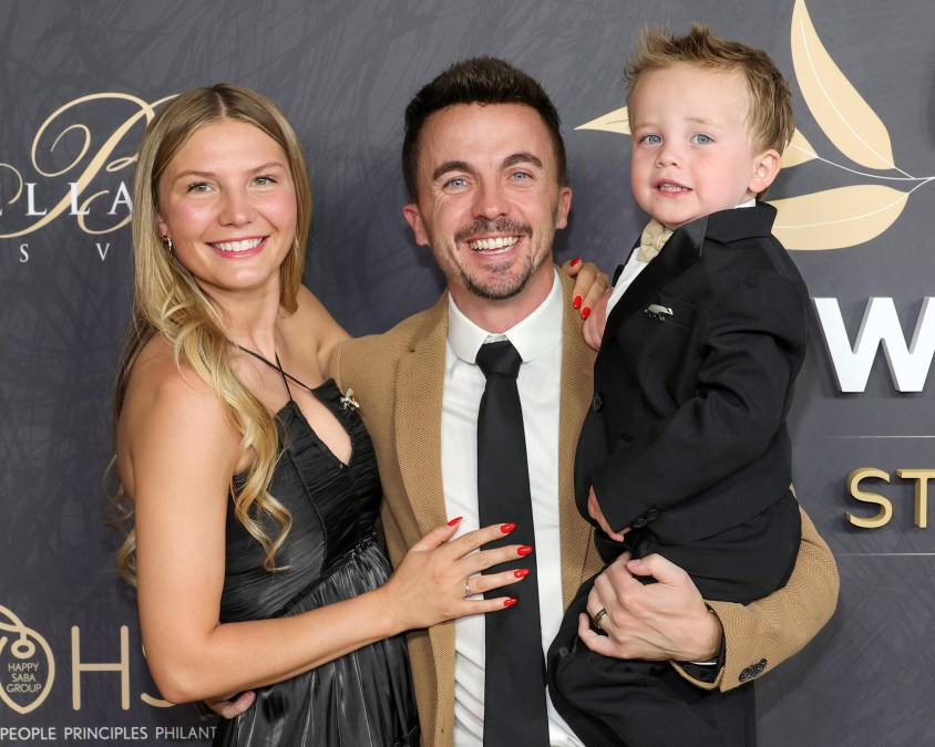 Frankie Muniz with wife and son