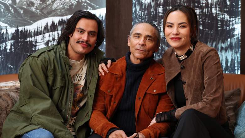 Zahn McClarnon with fellow actors "Dark Winds" Jessica Matten and Kiowa Gordon. "Dark Winds" now streaming on Netflix.