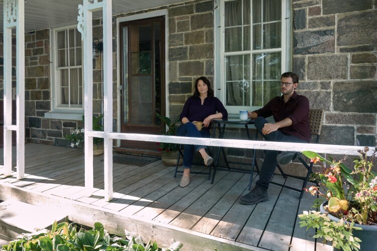 Kat and Elliot from Hallmark's "The Way Home"