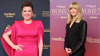 Kelly Clarkson Has Relatable Fan Girl Moment Gushing Over Goldie Hawn (VIDEO)
