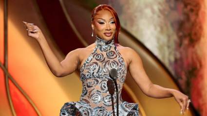Megan Thee Stallion Rocks Stylish Polka Dot Bikini in Paradise