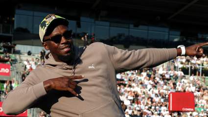 Usain Bolt Proposes To Partner Of 13 Years At 40th Birthday Celebration — See Her 5-Carat Ring