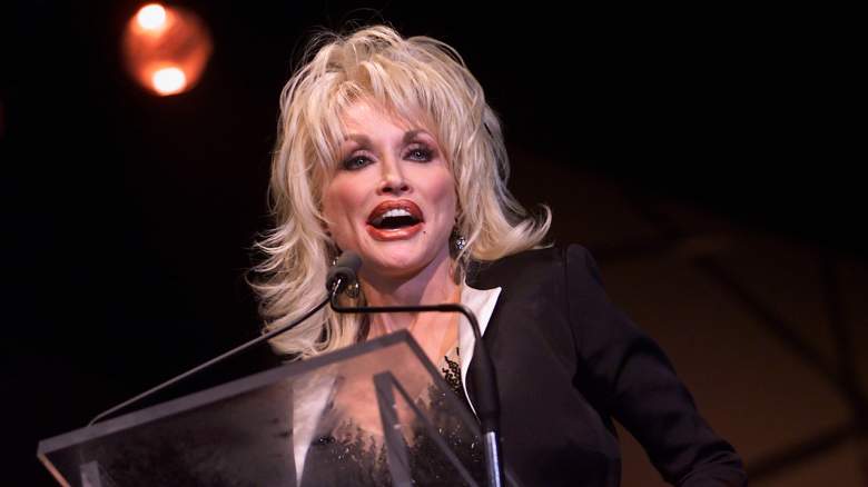 Dolly Parton speaking onstage