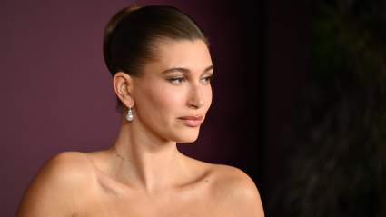 Hailey Bieber Stuns in Citrus-Green Halter Dress for Wedding Date