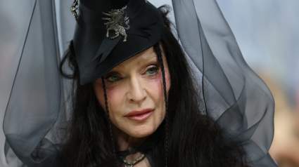 Madonna Goes Pantsless in Semi-Sheer Bra and Corset With Unexpected Accessory