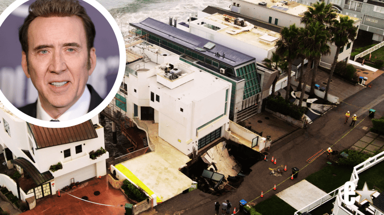 Nicolas Cage’s Malibu Street Evacuated After Sinkhole Opens