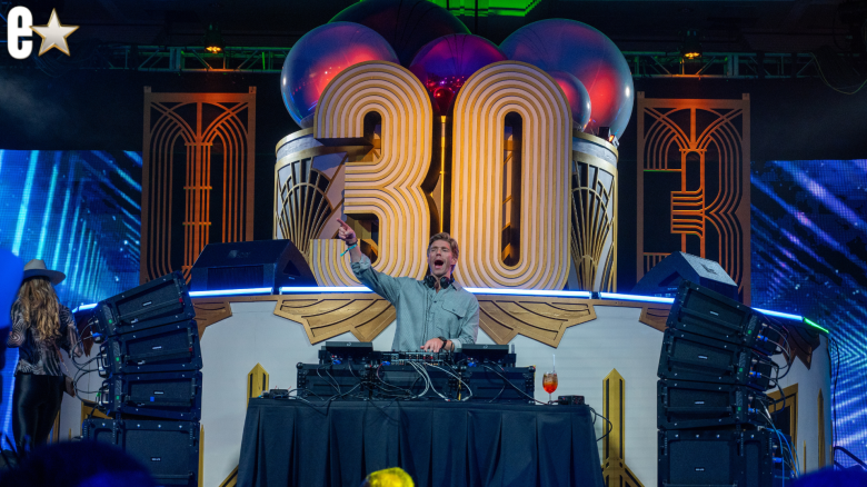 Kyle Cooke DJing at Mohegan Sun's 30th birthday celebration on Saturday, Oct. 10 (PHOTO CREDIT: SAMUEL BEATTY)