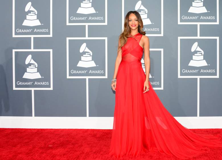 Rihanna at the 55th Grammy Awards.