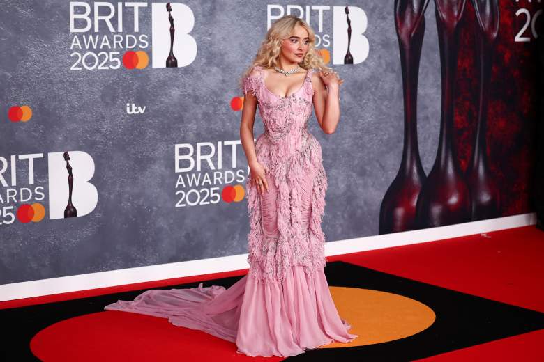 Sabrina Carpenter at the 2025 BRIT Awards.