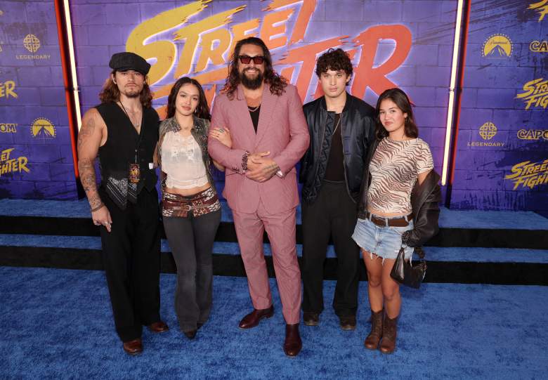 Lola Iolani Momoa, Jason Momoa and Nakoa-Wolf Momoa attends the "Street Fighter" World Premiere