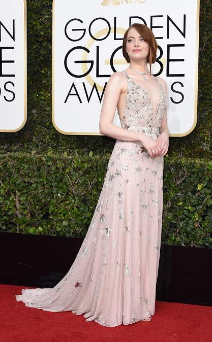 Emma Stone at the 74th Golden Globe Awards.