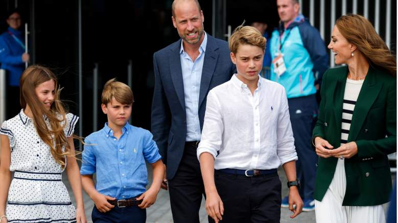 Princess Charlotte, Prince Louis, Prince George, Prince William and Kate Middleton
